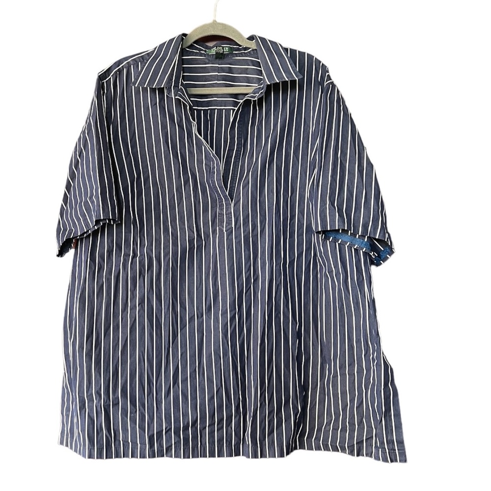 RALPH LAUREN | striped short sleeve top size 3X